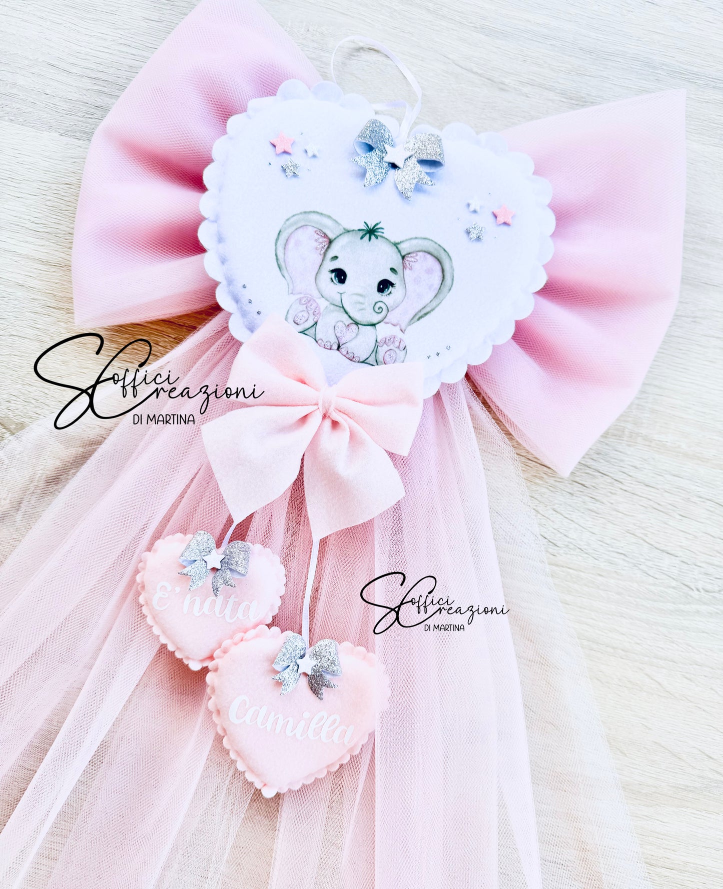 Fiocco nascita modello Big Heart