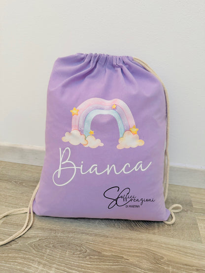 Sacca zaino con coulisse personalizzata