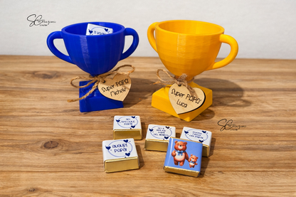 Trofeo “Super Papà” con Cioccolatini Personalizzati – Idea Regalo Festa del Papà