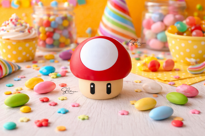 Fungo super Mario contenitore confetti