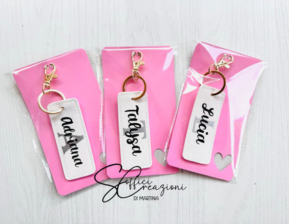 Portachiavi personalizzato similpelle