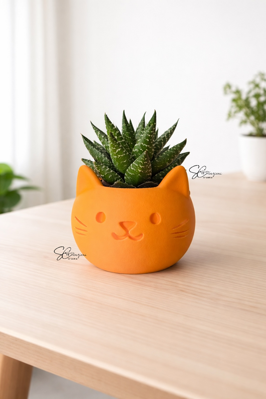 Vasetto porta piantina gatto