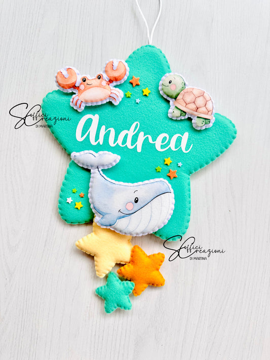 Fiocco nascita tema mare