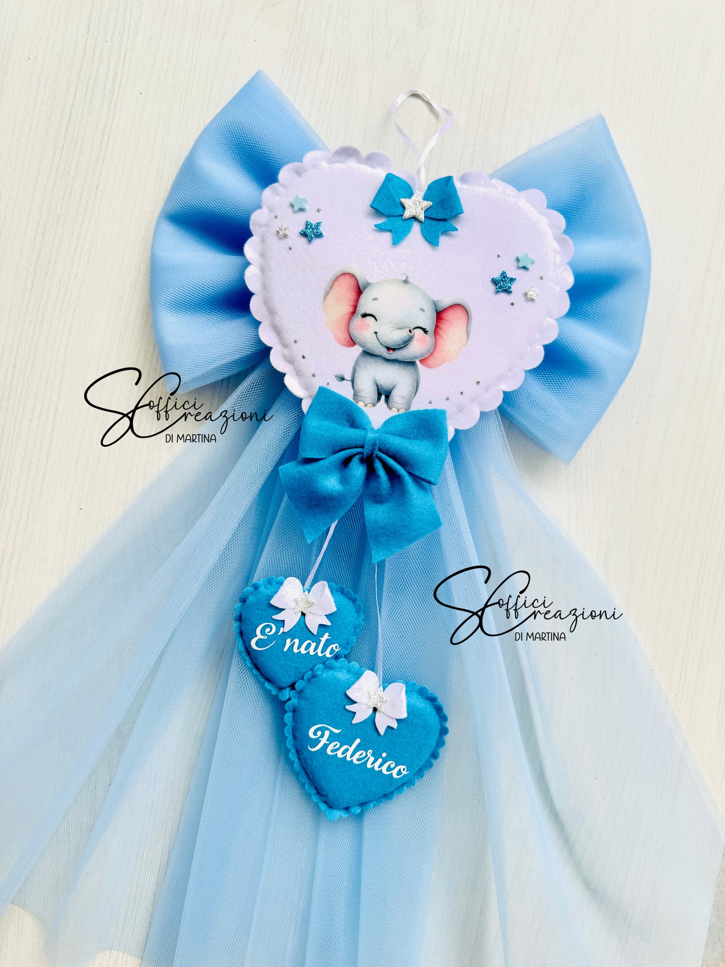 Fiocco nascita modello Big Heart