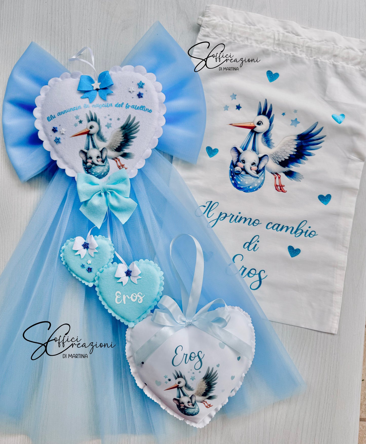 Fiocco nascita modello Big Heart