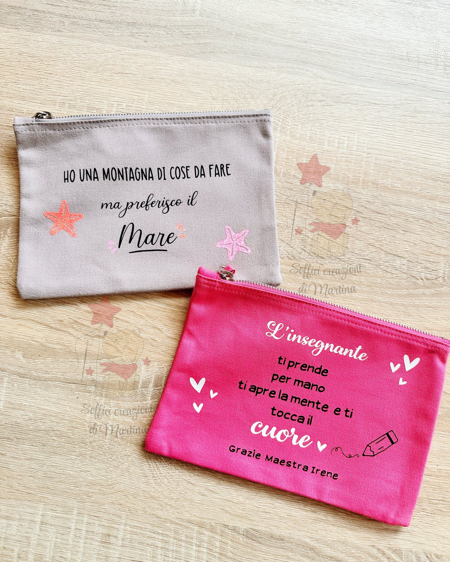 Pochette con dedica maestra