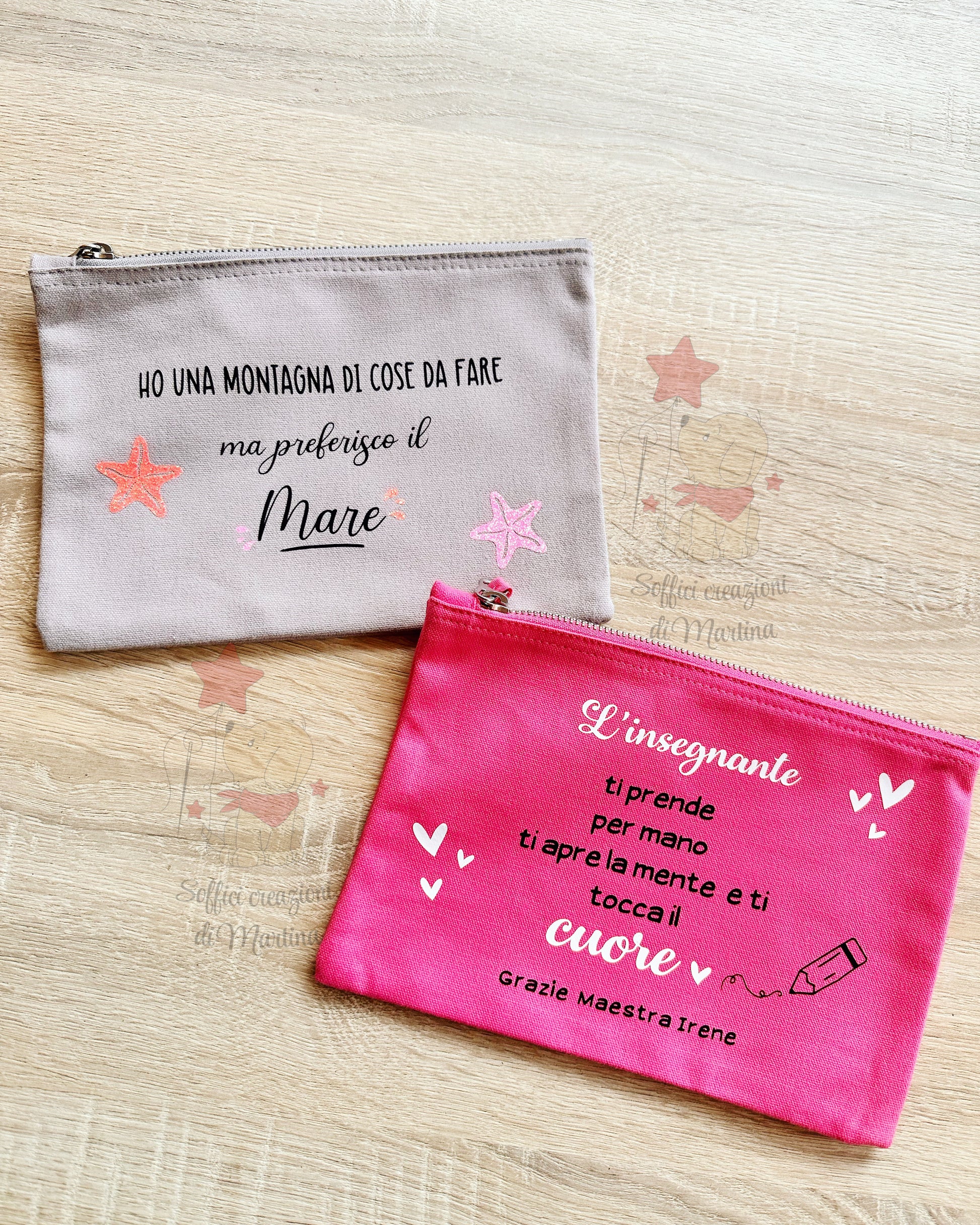 Pochette con dedica maestra
